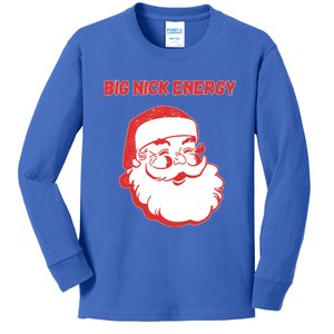 Big Nick Energy Funny Christmas Gift Kids Long Sleeve Shirt