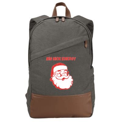 Big Nick Energy Funny Christmas Gift Cotton Canvas Backpack