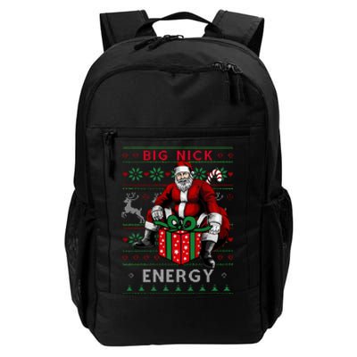 Big Nick Energy Funny Santa Christmas Xmas Ugly Christmas Sweater Daily Commute Backpack