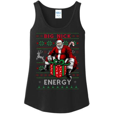 Big Nick Energy Funny Santa Christmas Xmas Ugly Christmas Sweater Ladies Essential Tank