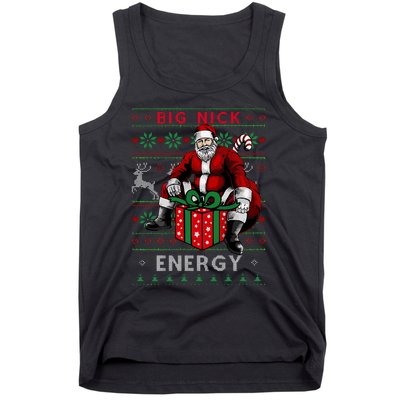 Big Nick Energy Funny Santa Christmas Xmas Ugly Christmas Sweater Tank Top