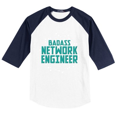 Badass Network Engineer Funny It Tech Computer Networking Gift Baseball Sleeve Shirt