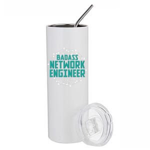 Badass Network Engineer Funny It Tech Computer Networking Gift Stainless Steel Tumbler