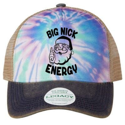 Big Nick Energy Santa Naughty Adult Humor Funny Christmas Legacy Tie Dye Trucker Hat