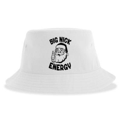 Big Nick Energy Santa Naughty Adult Humor Funny Christmas Sustainable Bucket Hat