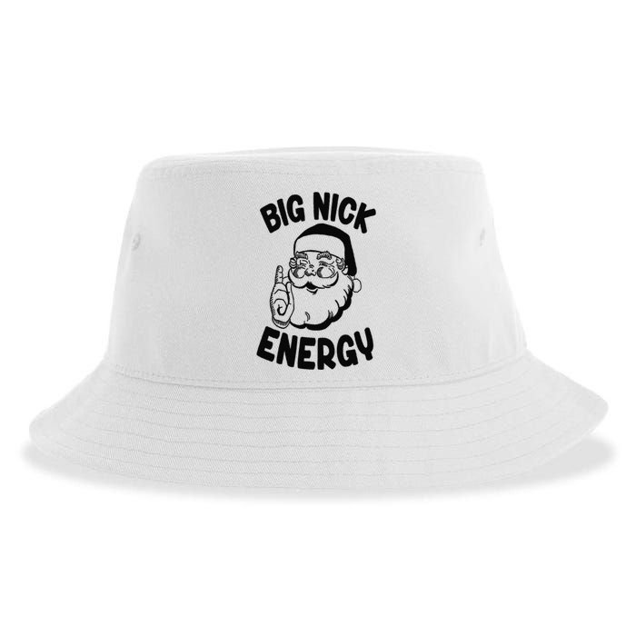 Big Nick Energy Santa Naughty Adult Humor Funny Christmas Sustainable Bucket Hat