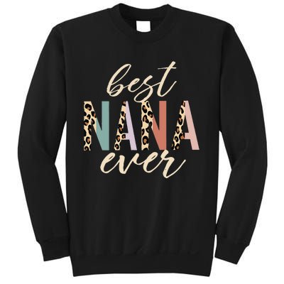 Best Nana Ever Gifts Leopard happy Mothers Day Sweatshirt