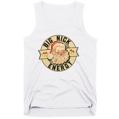 Big Nick Energy, Funny Vintage Santa Claus Wink Christmas Tank Top