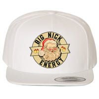 Big Nick Energy, Funny Vintage Santa Claus Wink Christmas Wool Snapback Cap