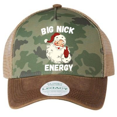 Big Nick Energy Funny Christmas Santa Xmas Family Pajama Gift Legacy Tie Dye Trucker Hat