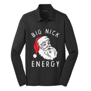 Big Nick Energy Funny Santa Christmas Family Matching  Silk Touch Performance Long Sleeve Polo