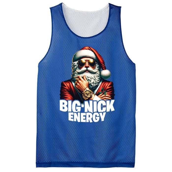 Big Nick Energy Funny Cool Santa Christmas Gift Mesh Reversible Basketball Jersey Tank