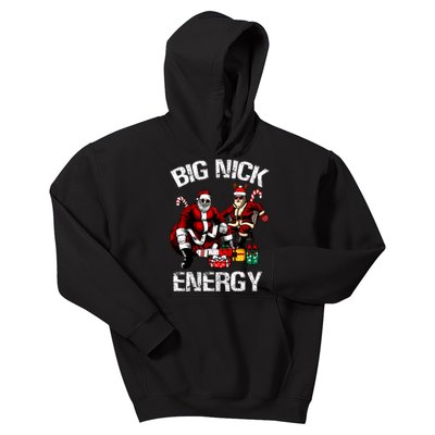 Big Nick Energy Funny Santa Christmas Xmas Ugly Christmas Sweater Kids Hoodie