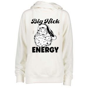 Big Nick Energy Shirt Santa Xmas Funny Christmas Womens Funnel Neck Pullover Hood