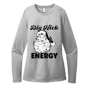 Big Nick Energy Shirt Santa Xmas Funny Christmas Womens CVC Long Sleeve Shirt