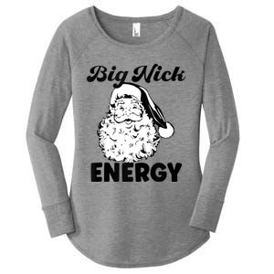 Big Nick Energy Shirt Santa Xmas Funny Christmas Women's Perfect Tri Tunic Long Sleeve Shirt