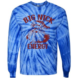 Big Nick Energy Funny Family Christmas Santa Cute Xmas Gift Tie-Dye Long Sleeve Shirt