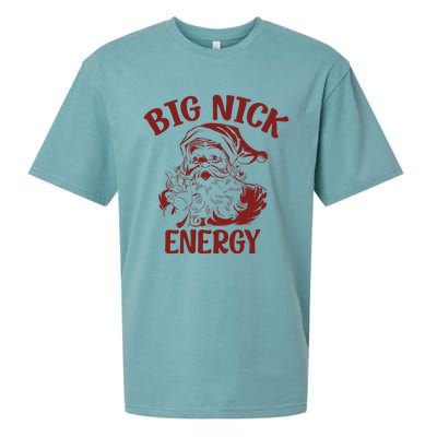 Big Nick Energy Funny Family Christmas Santa Cute Xmas Gift Sueded Cloud Jersey T-Shirt