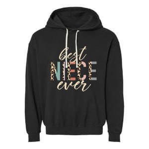 Best Niece Ever Gifts From Auntie Leopard mom Garment-Dyed Fleece Hoodie