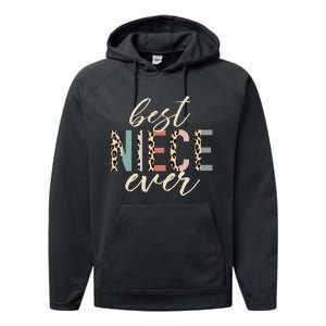 Best Niece Ever Gifts From Auntie Leopard mom Performance Fleece Hoodie