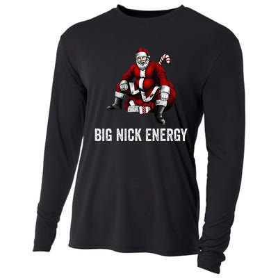 Big Nick Energy Funny Santa Christmas Cooling Performance Long Sleeve Crew