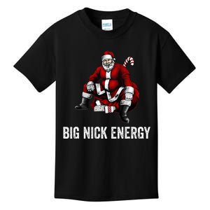 Big Nick Energy Funny Santa Christmas Kids T-Shirt