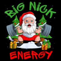 Big Nick Energy Santa Gym Fitness Weight Lifting Christmas Backpack