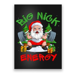 Big Nick Energy Santa Gym Fitness Weight Lifting Christmas Poster