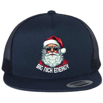 Big Nick Energy Funny Santa Christmas Cute Gift Flat Bill Trucker Hat