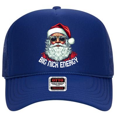 Big Nick Energy Funny Santa Christmas Cute Gift High Crown Mesh Back Trucker Hat