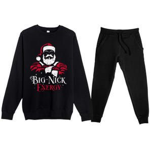 Big Nick Energy Santa Claus Christmas Xmas Holiday Premium Crewneck Sweatsuit Set