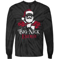 Big Nick Energy Santa Claus Christmas Xmas Holiday Tie-Dye Long Sleeve Shirt