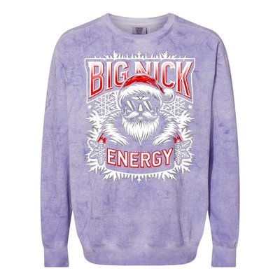 Big Nick Energy Funny Santa Christmas Cute Gift Colorblast Crewneck Sweatshirt