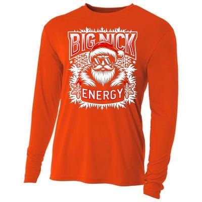 Big Nick Energy Funny Santa Christmas Cute Gift Cooling Performance Long Sleeve Crew