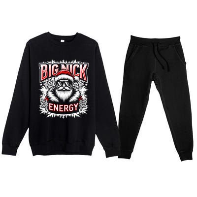 Big Nick Energy Funny Santa Christmas Cute Gift Premium Crewneck Sweatsuit Set