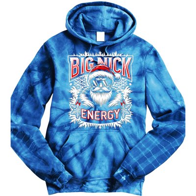 Big Nick Energy Funny Santa Christmas Cute Gift Tie Dye Hoodie