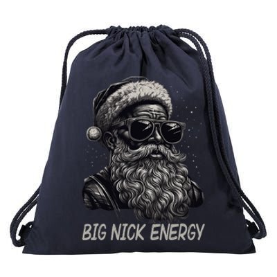 Big Nick Energy Santa Christmas Funny Cool Santa Xmas Drawstring Bag