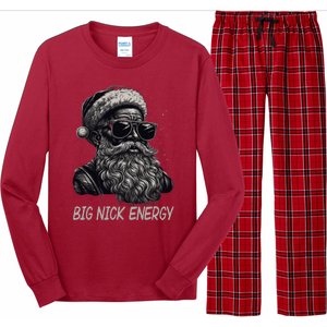 Big Nick Energy Santa Christmas Funny Cool Santa Xmas Long Sleeve Pajama Set