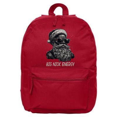 Big Nick Energy Santa Christmas Funny Cool Santa Xmas 16 in Basic Backpack