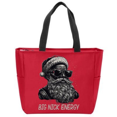 Big Nick Energy Santa Christmas Funny Cool Santa Xmas Zip Tote Bag