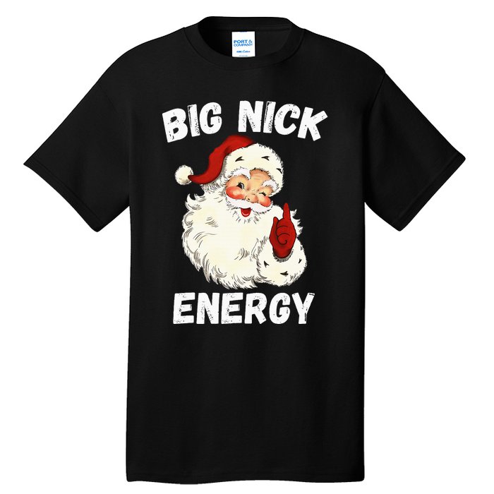 Big Nick Energy Santa Groovy Retro Vintage Tall T-Shirt