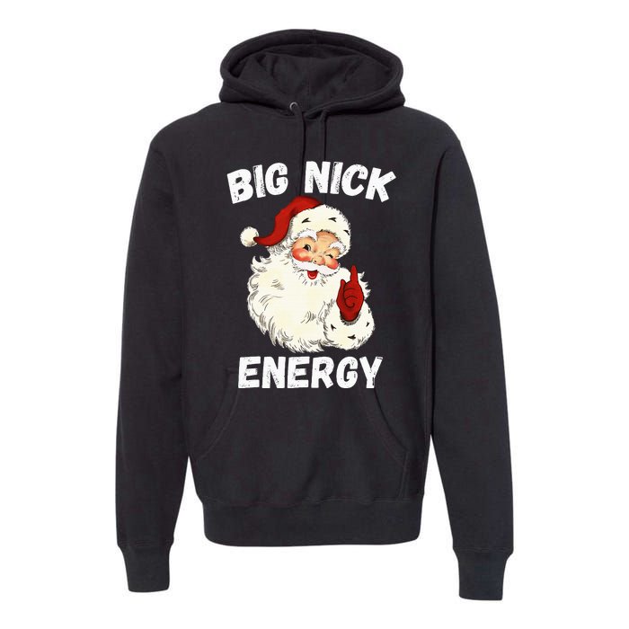 Big Nick Energy Santa Groovy Retro Vintage Premium Hoodie