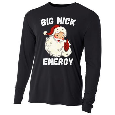 Big Nick Energy Santa Groovy Retro Vintage Cooling Performance Long Sleeve Crew