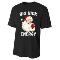 Big Nick Energy Santa Groovy Retro Vintage Performance Sprint T-Shirt