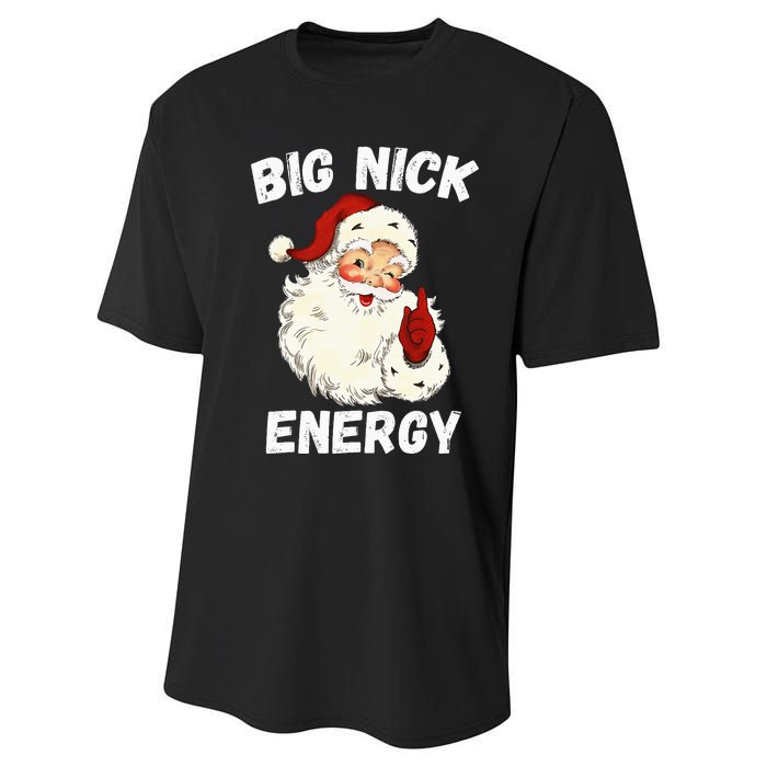 Big Nick Energy Santa Groovy Retro Vintage Performance Sprint T-Shirt