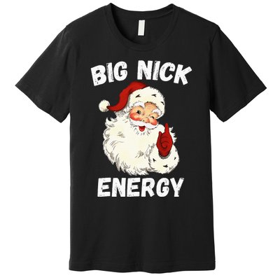 Big Nick Energy Santa Groovy Retro Vintage Premium T-Shirt