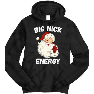 Big Nick Energy Santa Groovy Retro Vintage Tie Dye Hoodie