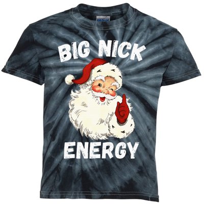 Big Nick Energy Santa Groovy Retro Vintage Kids Tie-Dye T-Shirt