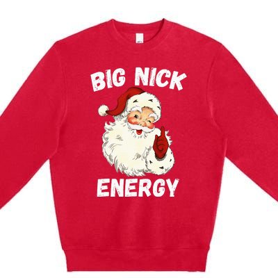 Big Nick Energy Santa Groovy Retro Vintage Premium Crewneck Sweatshirt