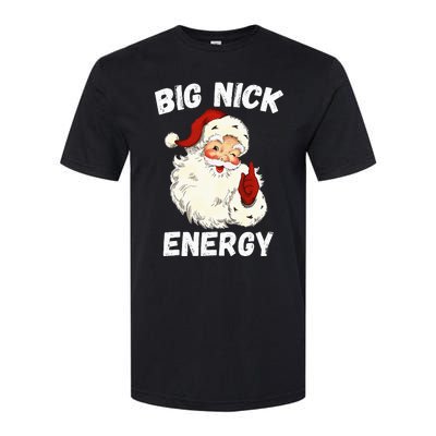 Big Nick Energy Santa Groovy Retro Vintage Softstyle CVC T-Shirt